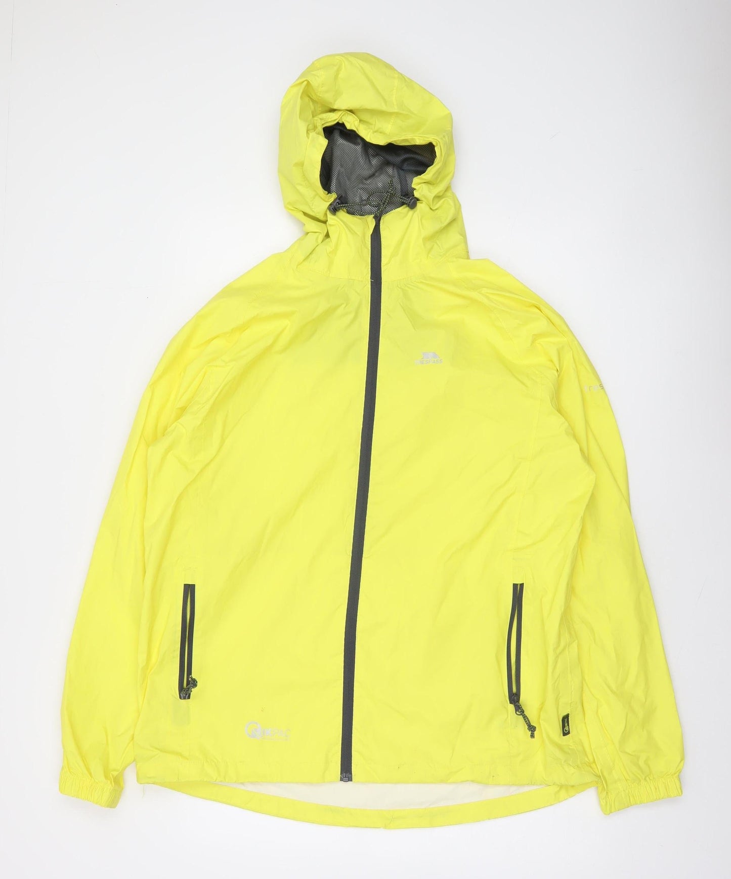 Trespass Mens Yellow Waterproof Hooded Rain Jacket Size L