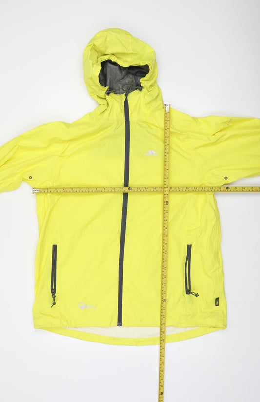 Trespass Mens Yellow Waterproof Hooded Rain Jacket Size L