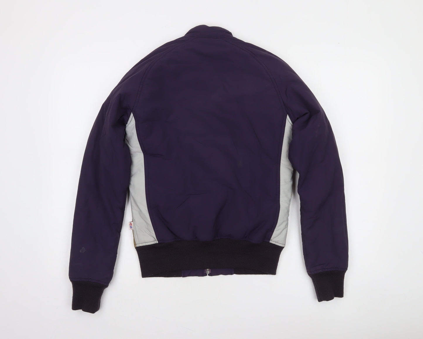 Diesel Womens Purple Cotton Bomber Jacket S Casual Zip Style