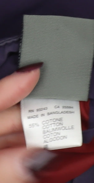 Diesel Womens Purple Cotton Bomber Jacket S Casual Zip Style