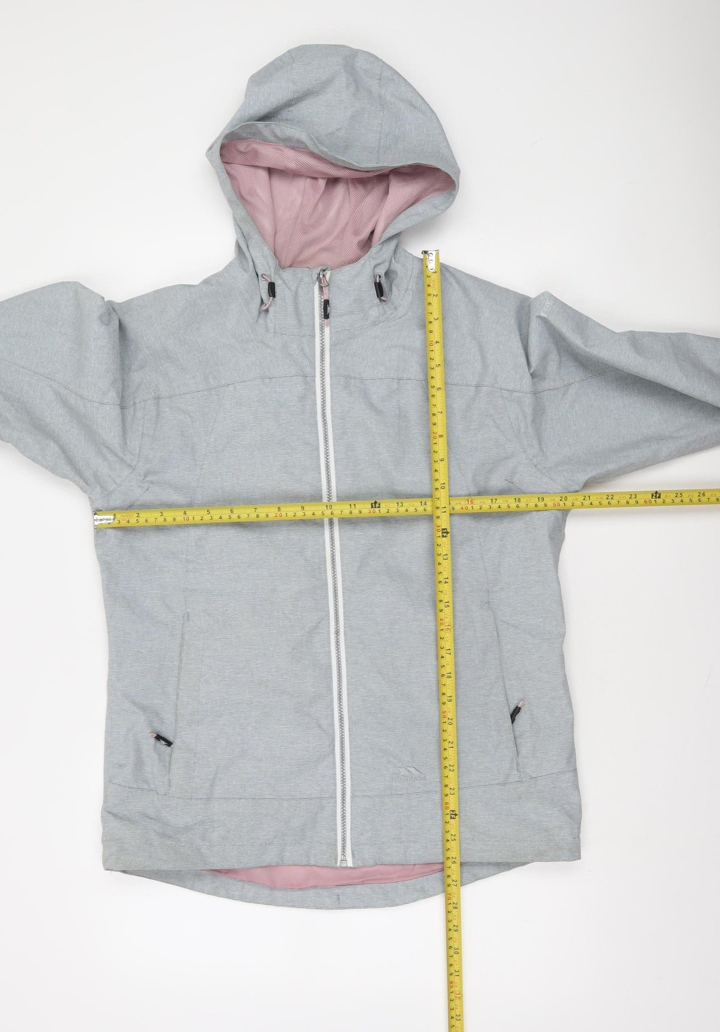 Trespass Womens Grey Waterproof Hooded Outdoor Jacket Size 12