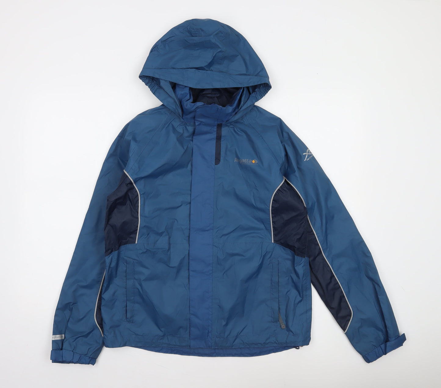 Regatta Boys Blue Waterproof Hooded Rain Jacket 12 Years (164cm)