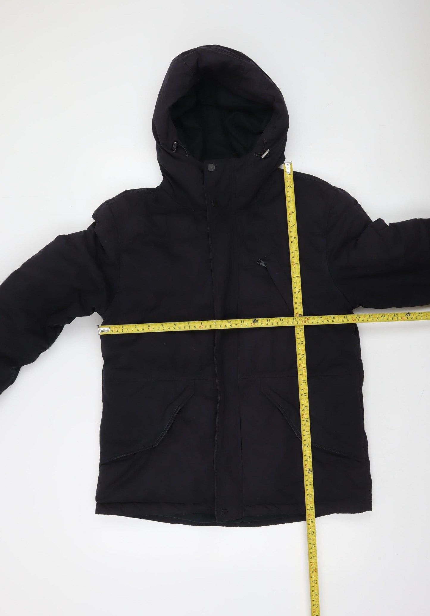 Jack Wills Men's Black Hooded Puffer Jacket Size M Winter Coat