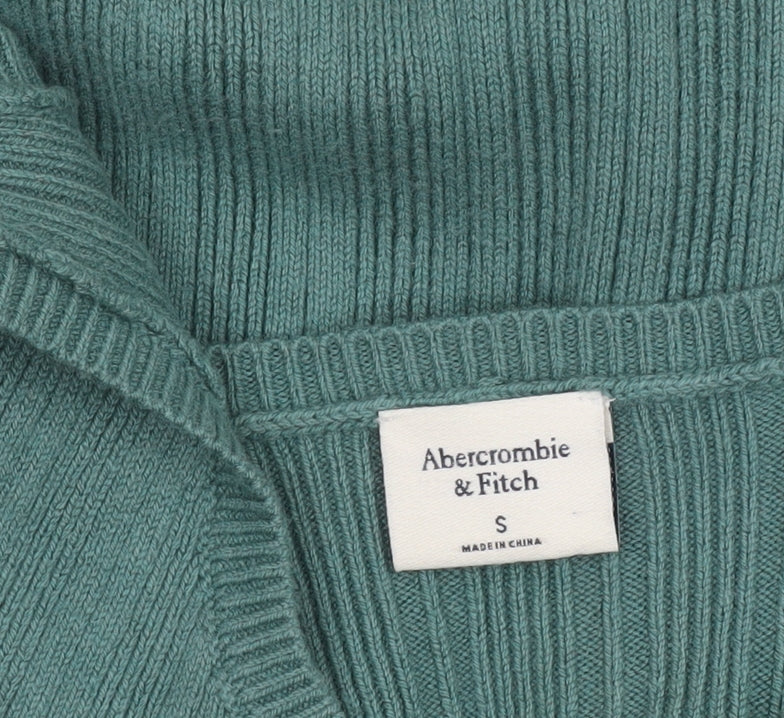 Abercrombie & Fitch Women's Green Ribbed Bodycon Midi Knit Dress Size S