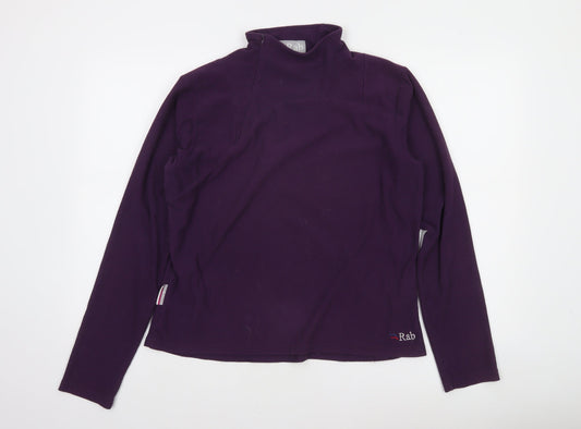 Rab Women's Purple Fleece Pullover UK 16 Warm Lightweight Sweatshirt
