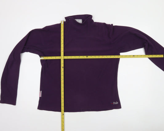 Rab Women's Purple Fleece Pullover UK 16 Warm Lightweight Sweatshirt