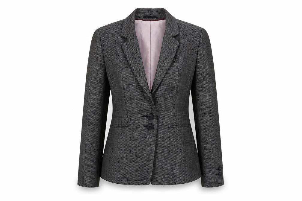 Next Petite Womens Grey Two-Button Blazer Jacket Size 10