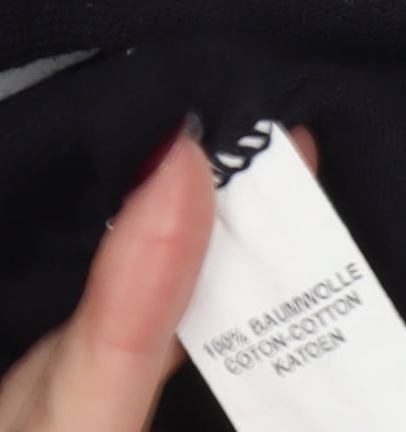 Tommy Hilfiger Women's Black Cotton V-Neck Jumper Size S