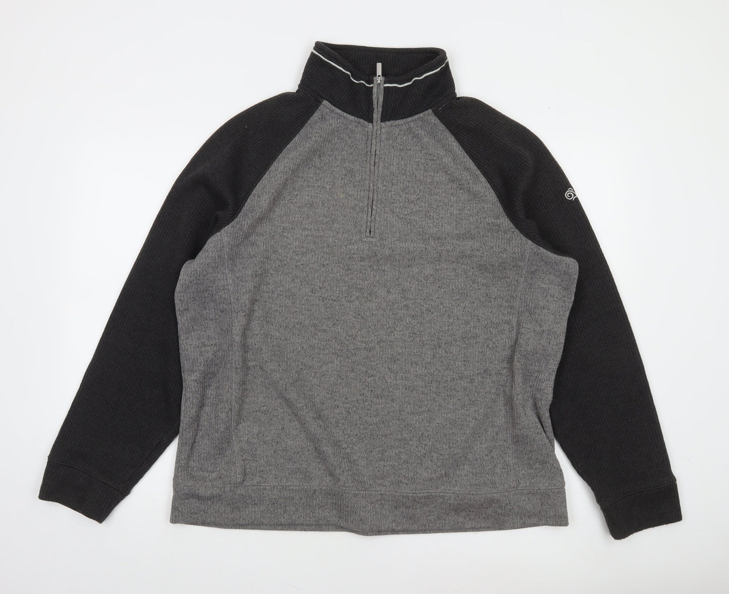 Craghoppers Men's Grey Fleece 1/4 Zip Pullover Sweatshirt XL