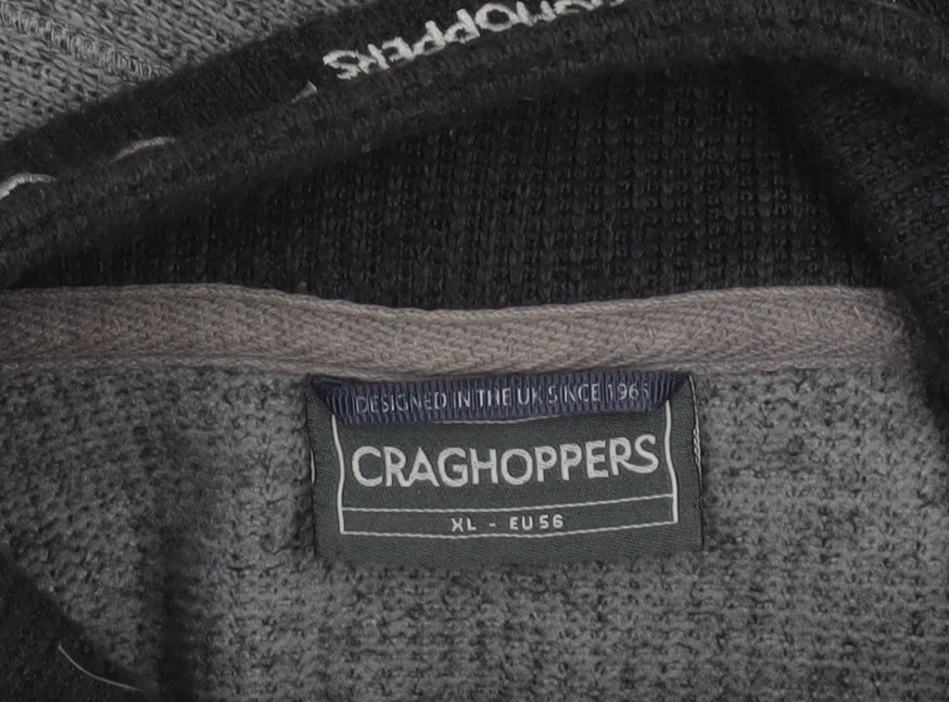 Craghoppers Men's Grey Fleece 1/4 Zip Pullover Sweatshirt XL