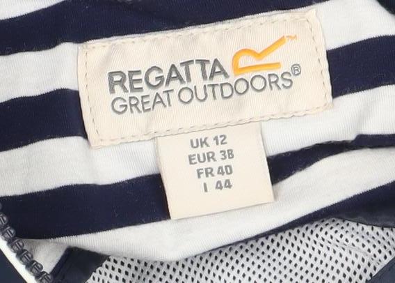 Regatta Women’s Blue Waterproof Hooded Rain Coat Jacket Size 12