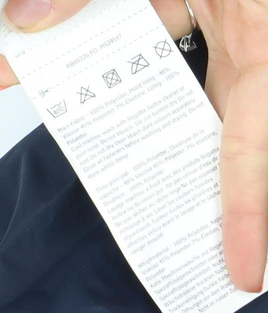 Regatta Women’s Blue Waterproof Hooded Rain Coat Jacket Size 12