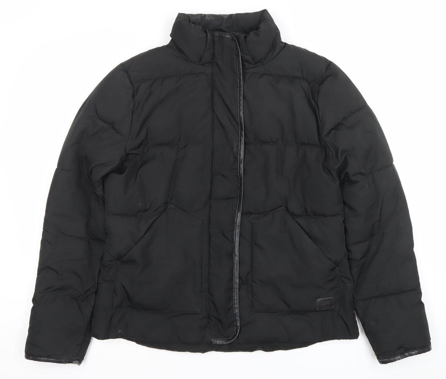 Lee Women's Black Mid-Length Puffer Jacket Size M