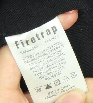 Firetrap Men's Blue XXL Biker Jacket Cotton Lined Mid-Length