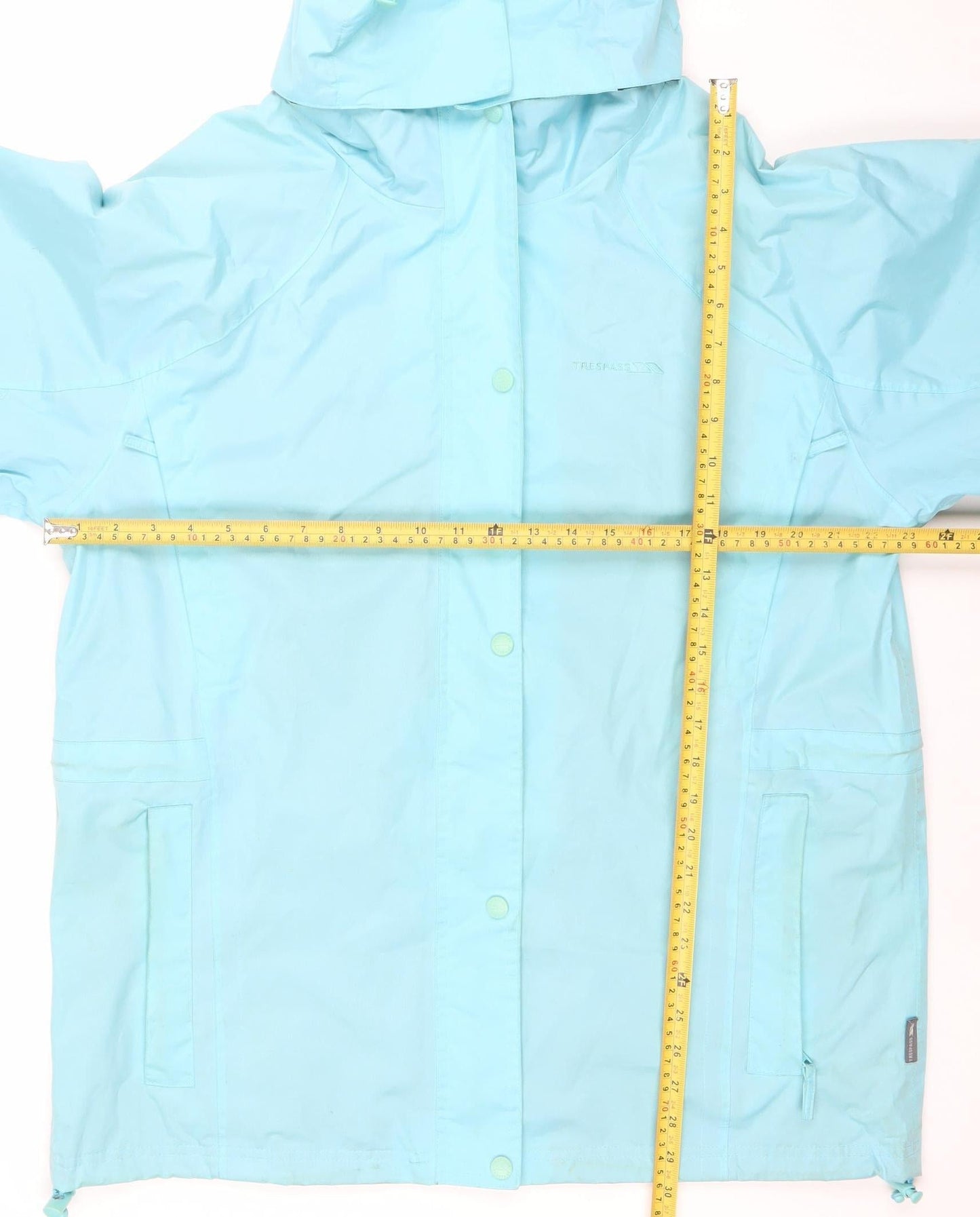 Trespass Women's Blue XL Waterproof Hooded Rain Coat Jacket