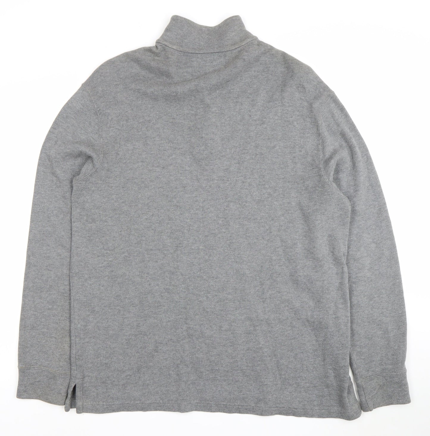 Polo Ralph Lauren Men's Grey L 1/2 Zip Cotton Sweatshirt