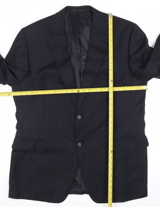 ASCONI Women's Black Wool Single-Breasted Trouser Suit Jacket Size 28