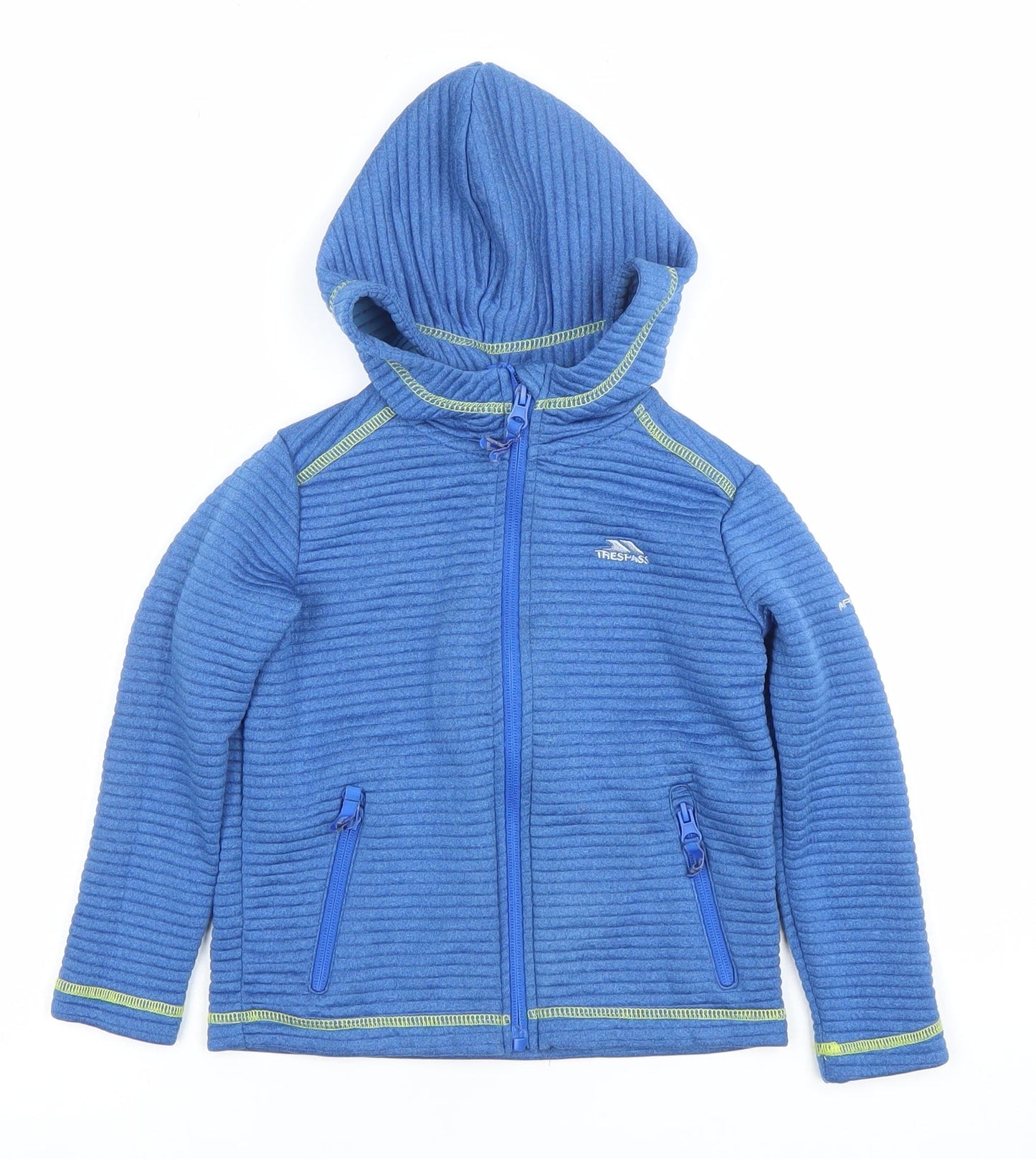 Trespass Boys Blue Full Zip Hoodie 3-4 Years Polyester Fleece Outdoor