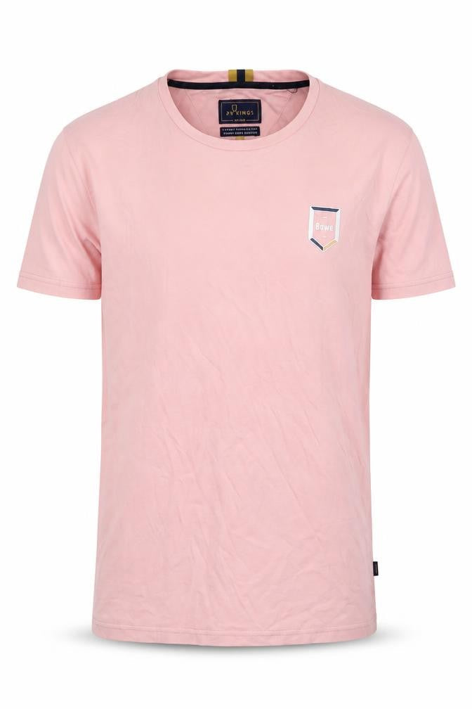 XV Kings Men’s Pink Cotton Crew Neck Short Sleeve T-Shirt Size L