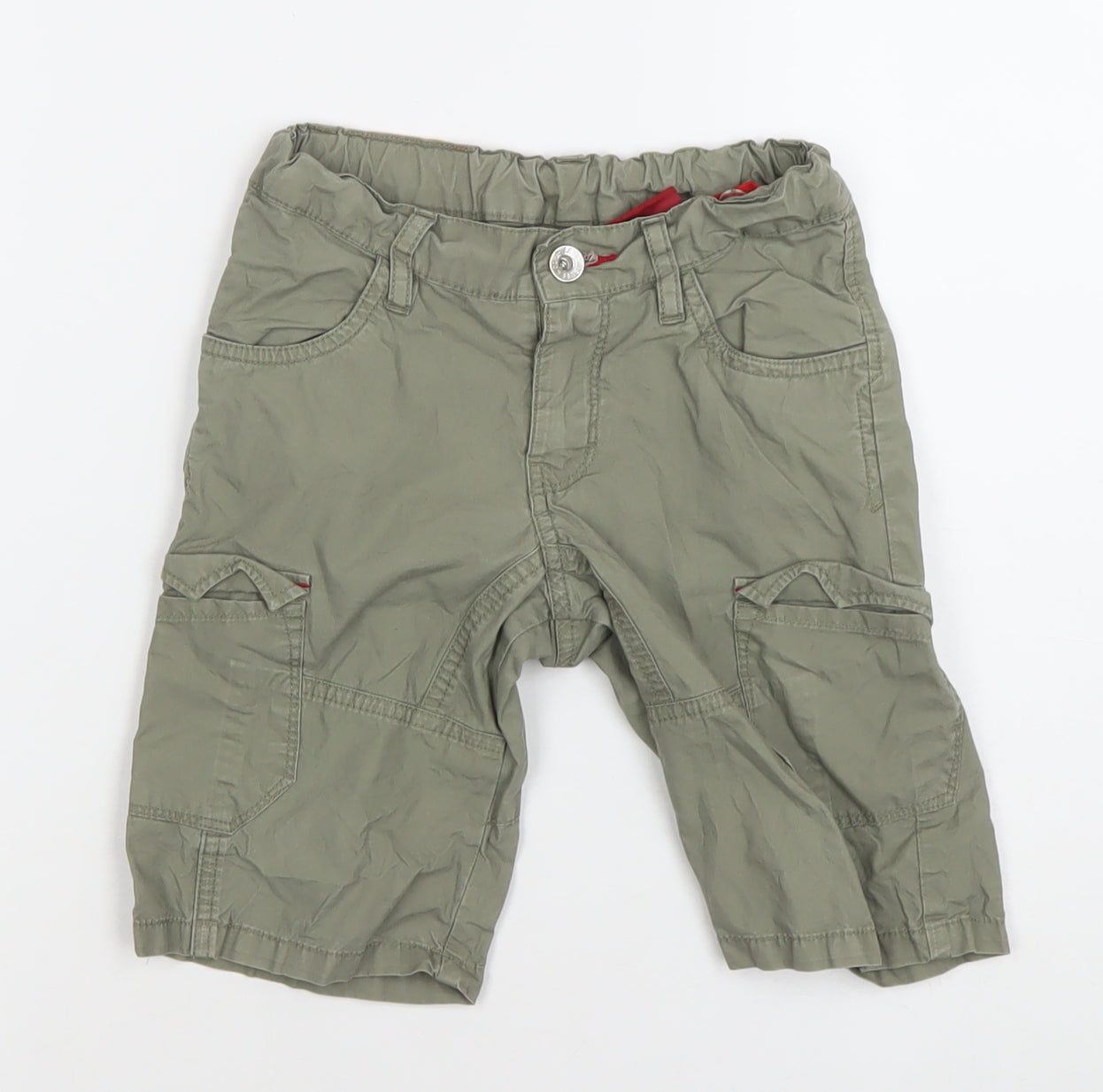 Levi's Boys Green Cargo Shorts 4 Years Twill Cotton Elastic Waist