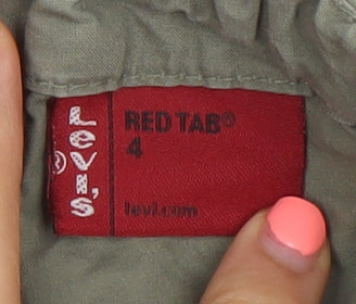 Levi's Boys Green Cargo Shorts 4 Years Twill Cotton Elastic Waist