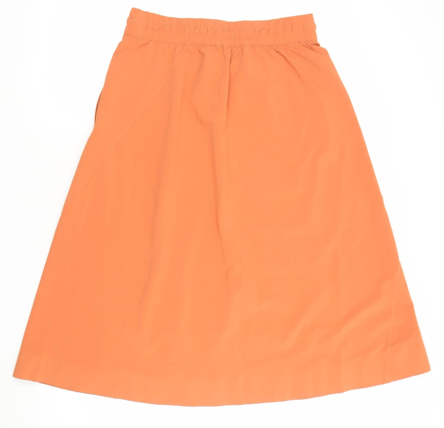 Athleta Women's Orange Nylon Stretch A-Line Skirt Size 8