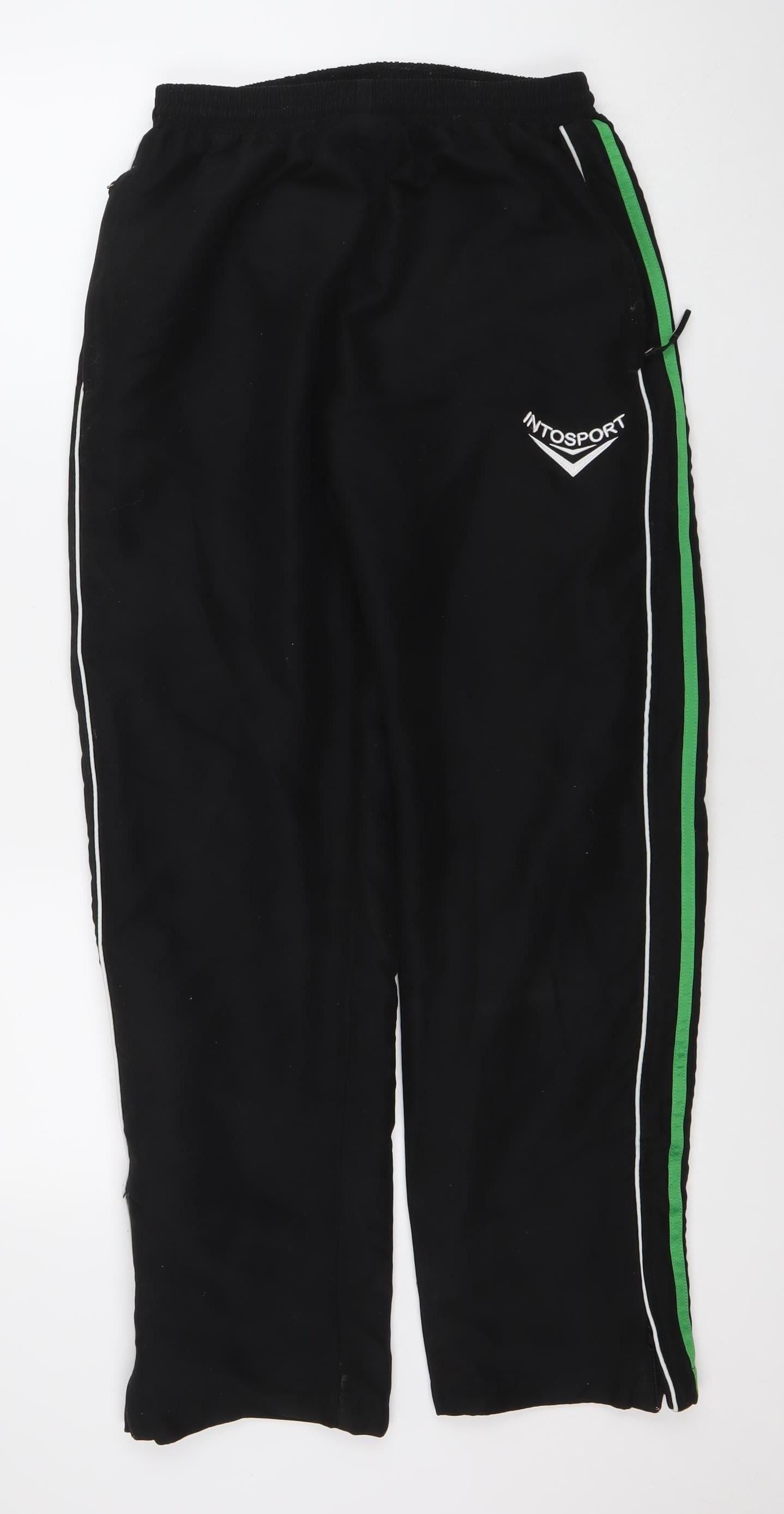 Intosport Men’s Black Track Pants M Quick Dry Straight Leg