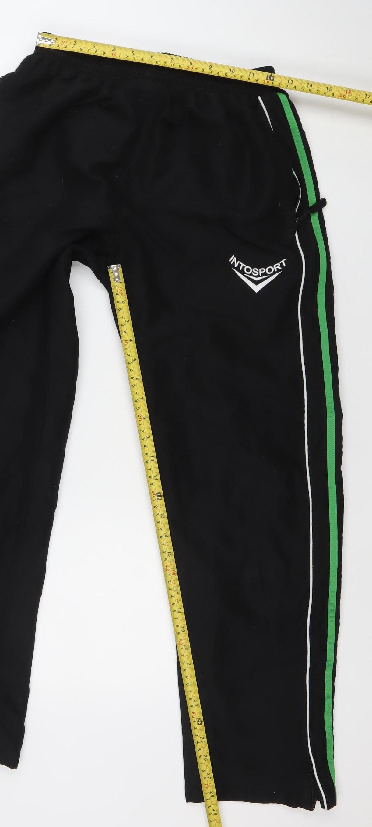 Intosport Men’s Black Track Pants M Quick Dry Straight Leg