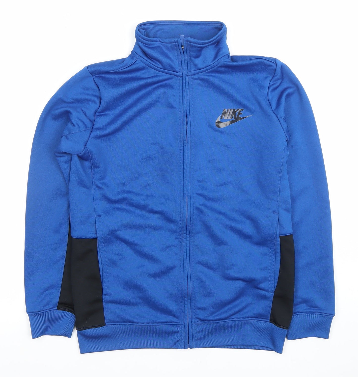 Nike Boys Blue Full Zip Hoodie Jacket Size L 12-13 Years Polyester