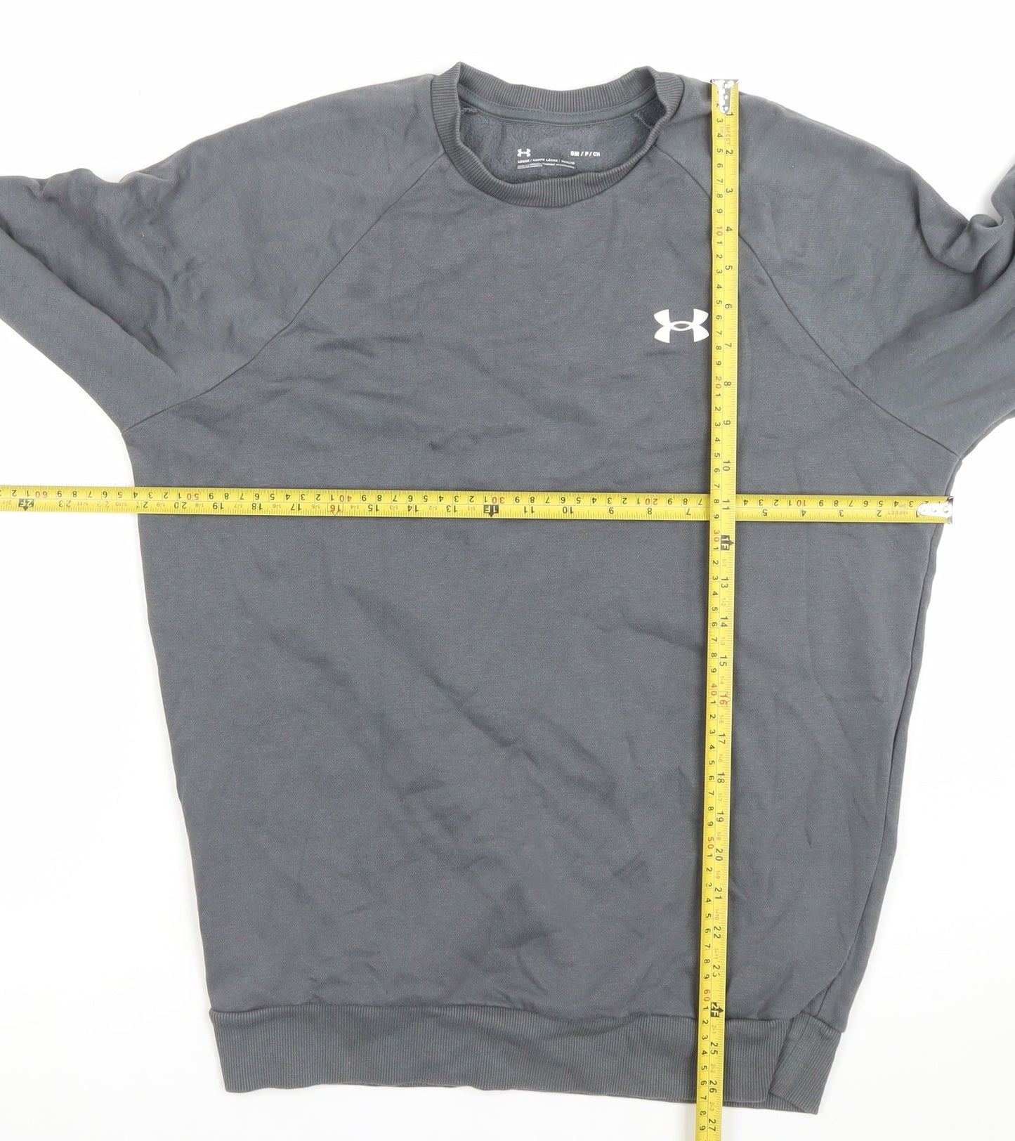 Under Armour Men’s Grey Small Crew Neck Pullover Sweatshirt