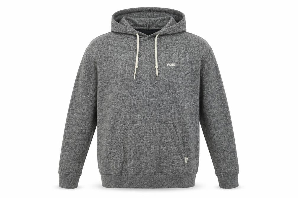 Vans Men's Grey Pullover Hoodie Small Regular Fit Fleece Sweatshirt