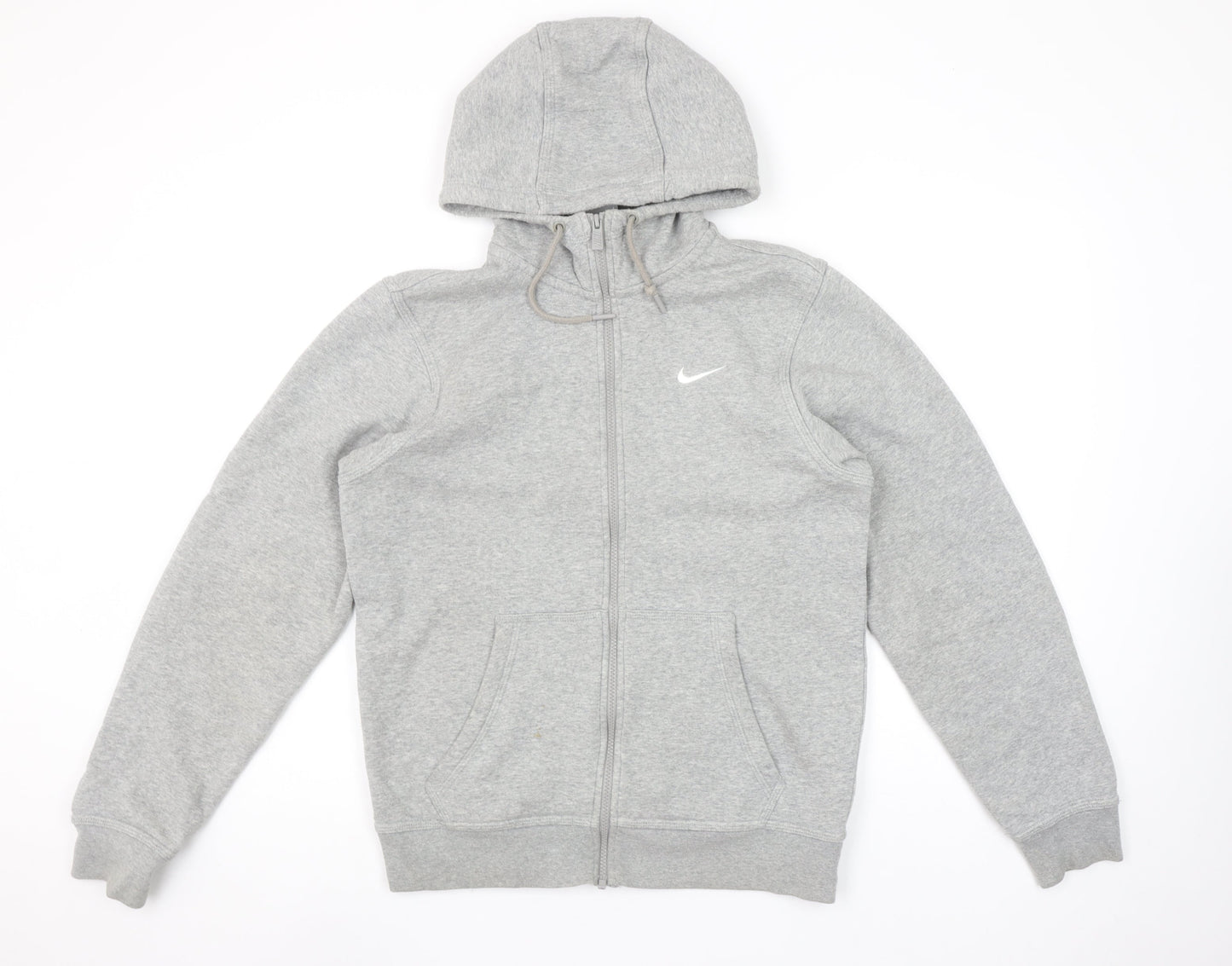 Nike Men's Grey Full Zip Hoodie Size S Sports Fleece Sweatshirt
