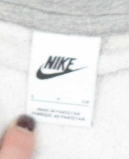 Nike Men's Grey Full Zip Hoodie Size S Sports Fleece Sweatshirt