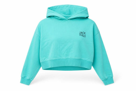 Womens UK 10 Relaxed Jack Wills Green Pullover Hoodie