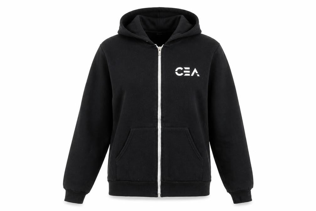American Apparel Women's Black Full Zip Hoodie Size M Fleece Cotton Blend