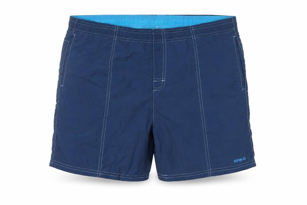 Front view of Etirel Men Blue M Swim Shorts Elastic Waist Quick Dry Lined