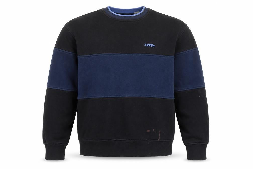Mens UK S Relaxed Levi's Blue Pullover Sweatshirt