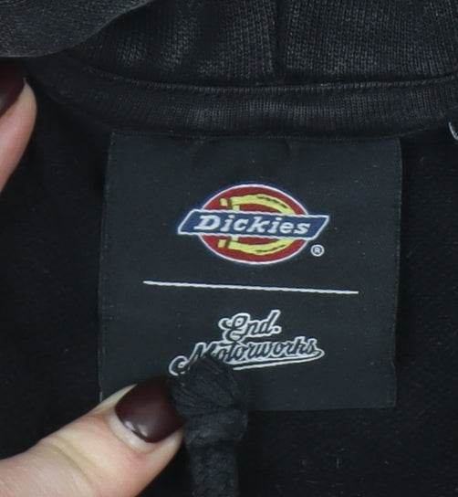 Dickies Men’s Black XL Pullover Hoodie with Rhinestone Logo