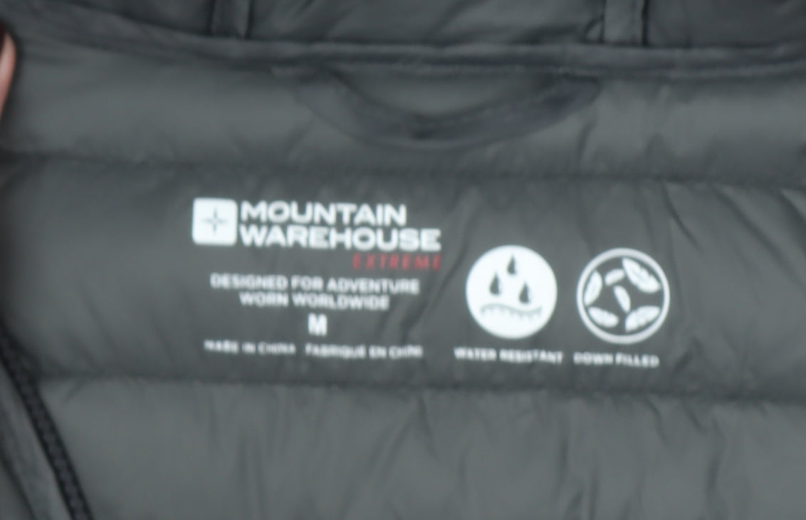 Mountain Warehouse Men's Black Down Filled Puffer Jacket Hooded M