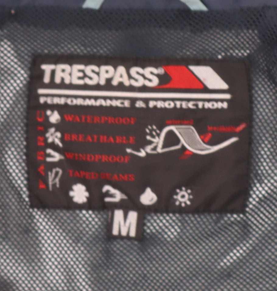 Trespass Womens Blue Waterproof Hooded Rain Jacket Size M