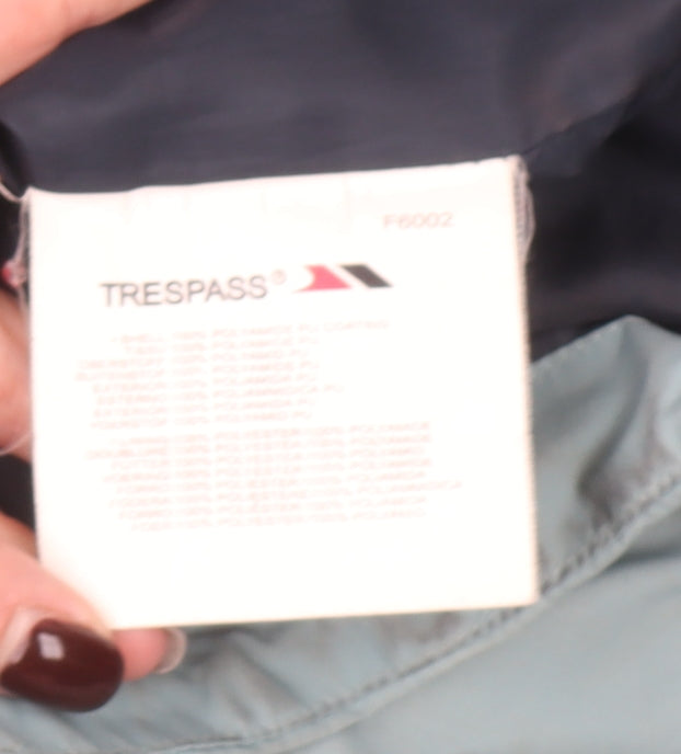 Trespass Womens Blue Waterproof Hooded Rain Jacket Size M