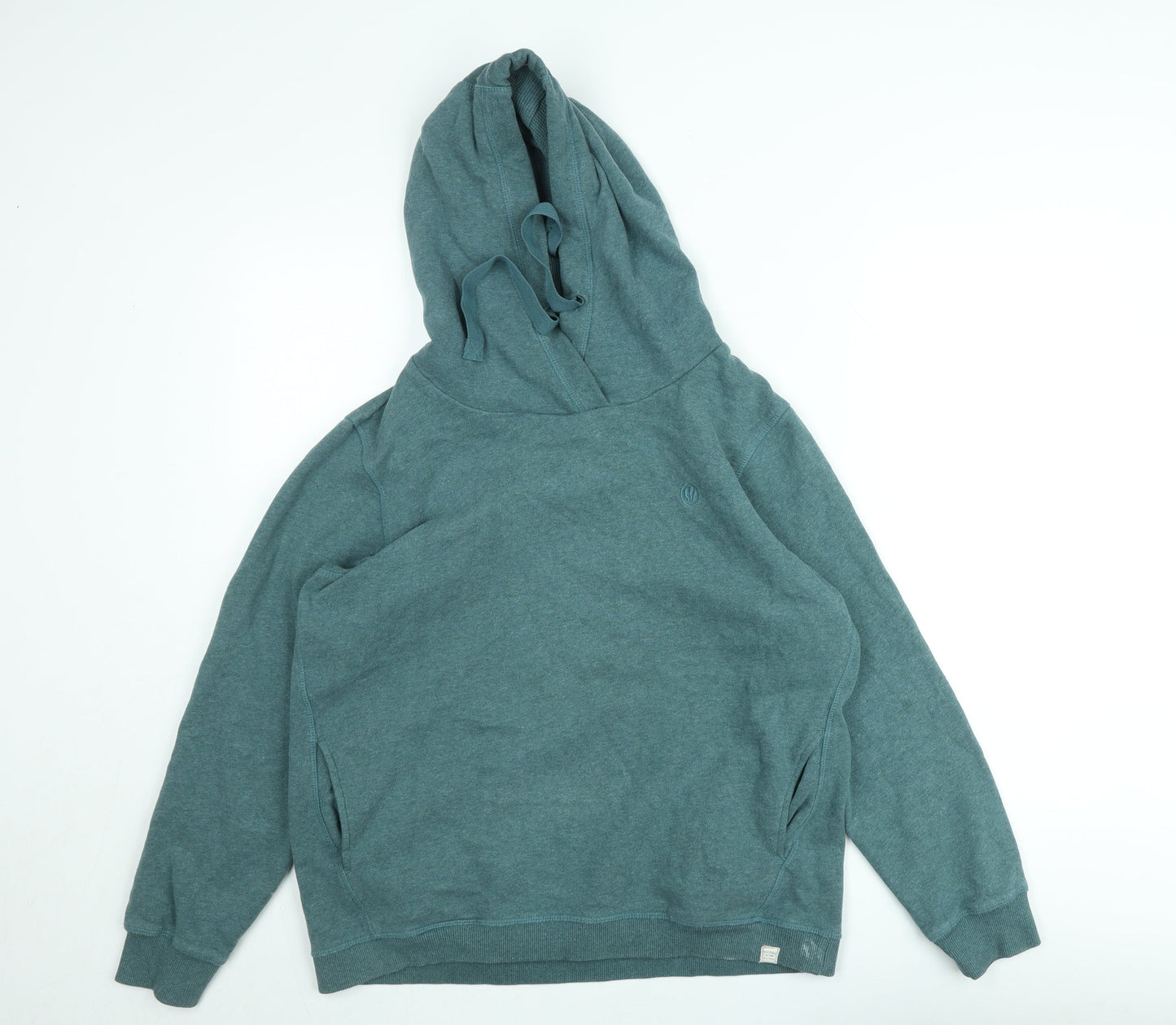 Fat Face Women's Green Pullover Hoodie Medium Casual Cotton Blend