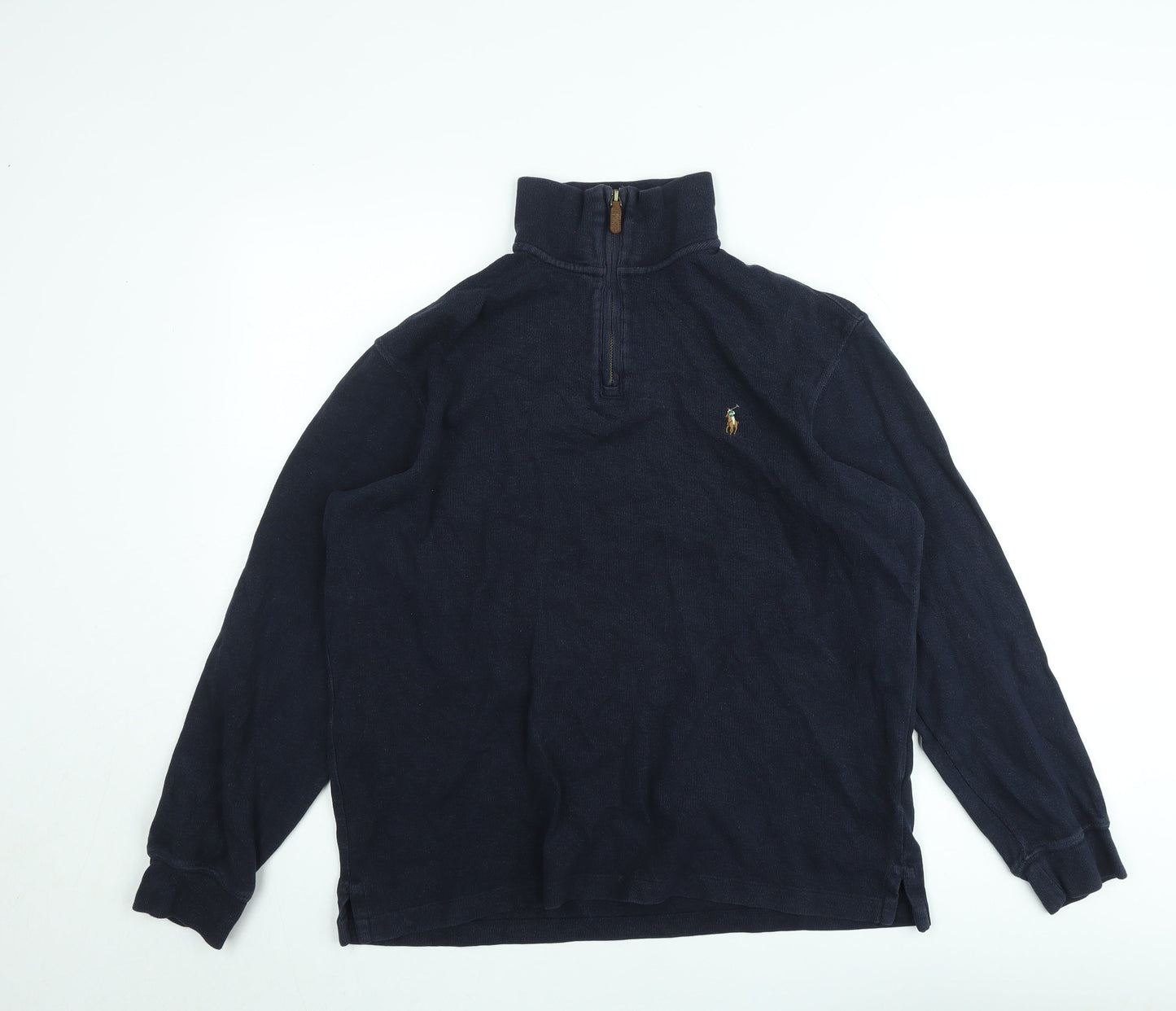 Ralph Lauren Men's Blue 1/4 Zip Pullover Sweatshirt Size M