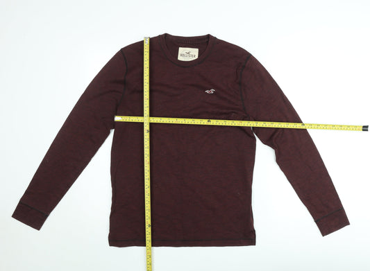 Hollister Men's Brown Crew Neck Pullover Sweatshirt Size S