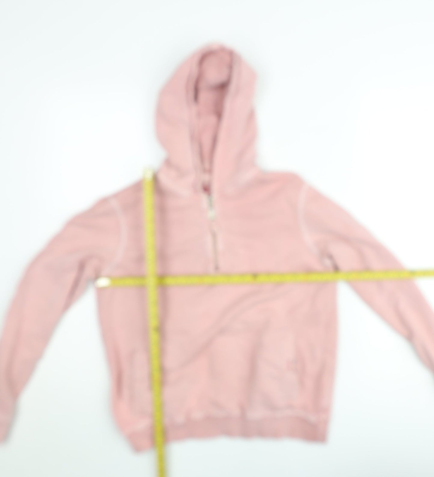 Fat Face Women Pink 1/4 Zip Hoodie Cotton Relaxed Fit Size M