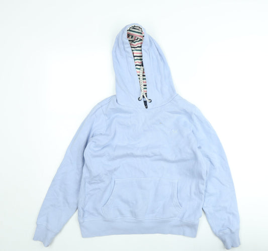Crew Clothing Women’s Light Blue Cotton Pullover Hoodie Size 10