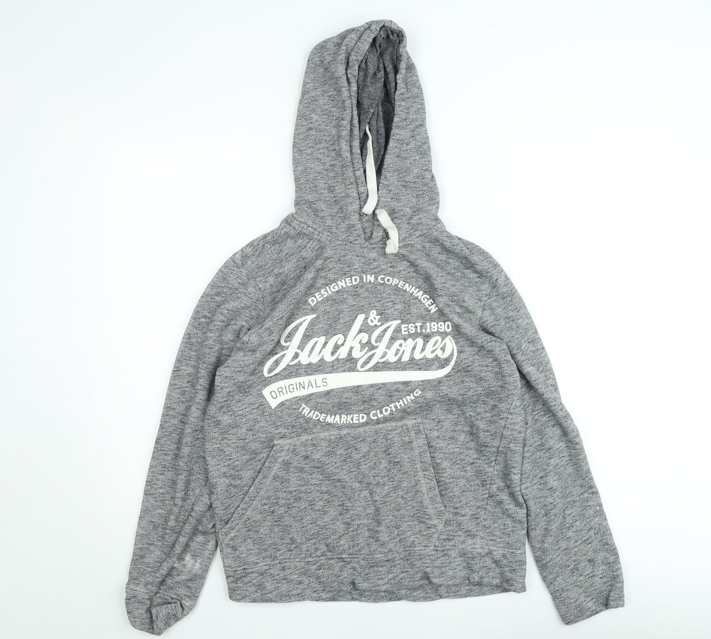 Mens UK M Regular JACK & JONES Grey Pullover Hoodie