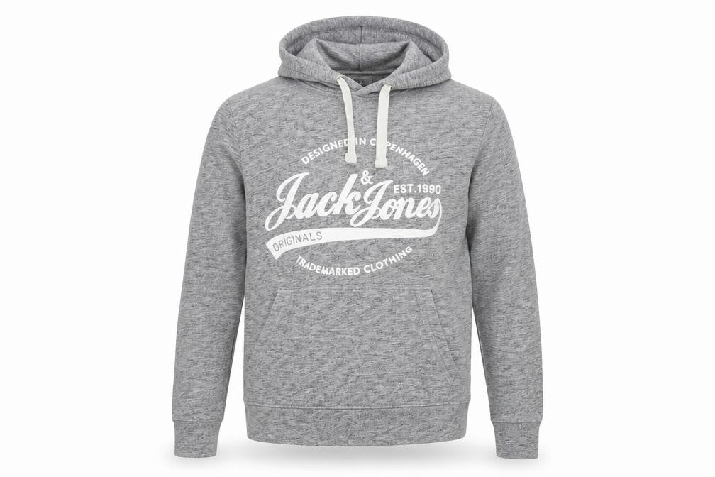 Mens UK M Regular JACK & JONES Grey Pullover Hoodie