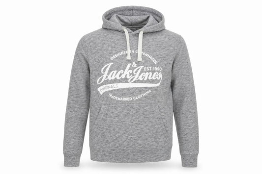 Mens UK M Regular JACK & JONES Grey Pullover Hoodie