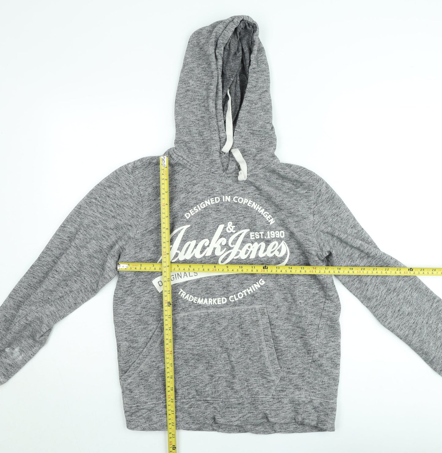 Mens UK M Regular JACK & JONES Grey Pullover Hoodie